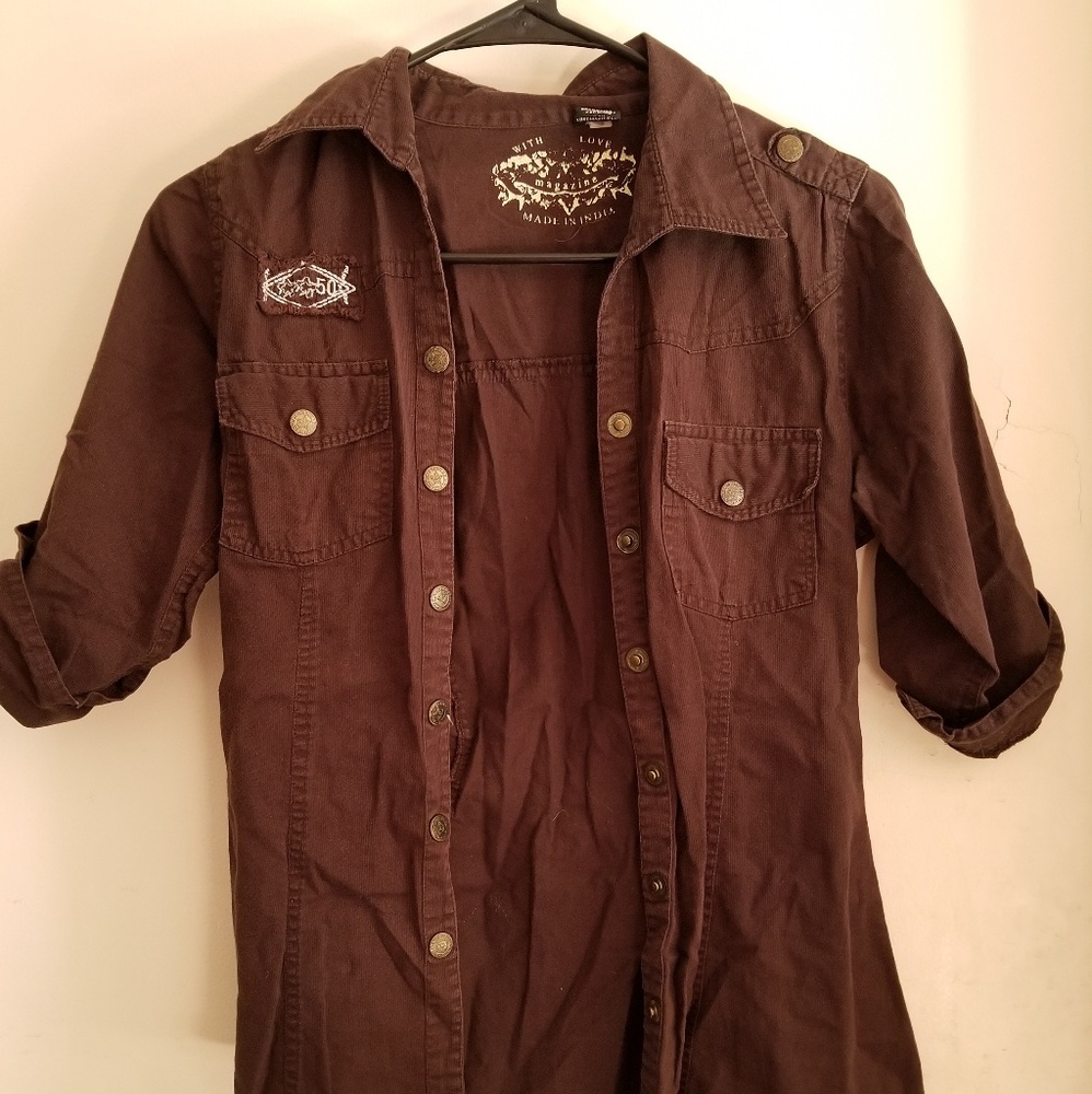 Button up t-shirt